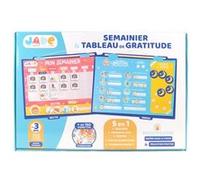 J.A.D.E Calendrier semainier Gratitude Montessori 141511 - Tissu multicolore, jeu éducatif dès 3 ans