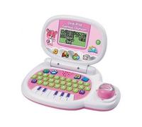 Jeu educatif : Mon 1er Ordinateur Rose : p'tit Ourson - Fille - Set Jeu electronique Enfant et 1 Carte Tigre