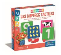 Jeu éducatif Montessori chiffres tactiles CLEMENTONI ardoise et craies Vert