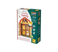 Jeu éducatif Montessori en bois LISCIANI GIOCHI Country Family Poules Ensemble à pièces auto-correctrices 5 animaux