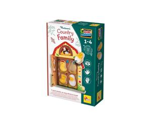 Jeu éducatif Montessori en bois LISCIANI GIOCHI Country Family Poules Ensemble à pièces auto-correctrices 5 animaux