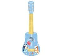 Lexibook Jeu éducatif musical Ma première guitare Bluey en bois 6 cordes nylon 53 cm Bleu