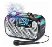 VTech - SuperSound Karaoke, Enceinte Karaoké Enfant avec Micro, Boule Disco Lumineuse Rotative, Bluetooth, Prise Jack pour Casque, Apprentissage du Chant, Cadeau Enfant Dès 5 Ans - Contenu en Français