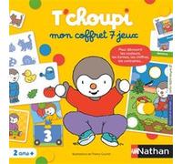 Nathan - Mon coffret 7 jeux T'Choupi , Coffret Educatif , Activités Ecole Maternelle et Apprentissage , 7 Jeux Pour Enfant dès 2 ans , Mémo, Loto, jeu des Couleurs, Chiffres, Contraires, Association