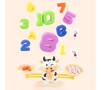 Jeu Éducatif Pour Apprendre Les Nombres D'animaux En Vache, Apprentissage Des Maths, Jeu De Cartes Plus Moins
