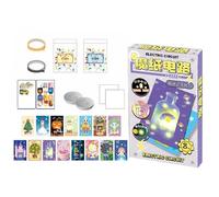 Jeu éducatif pour expériences scientifiques, kit de construction électronique pour débutants avec bases de circuit électrique - Cartes lumineuses faites maison - Activités d'apprentissage pratiques