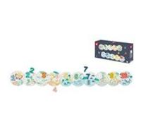 Janod Puzzle Pure Mes Premiers Chiffres - 10 pièces + 10 chiffres en bois - Dès 24 mois