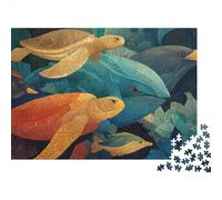 Jeu éducatif Stimulant sur la Vie Marine et Le Monde sous-Marin, adapté aux Enfants et aux Adultes. Excellent Cadeau. 1 000 pièces (75 x 50 cm).