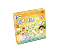 Jeu éducatif Tactic Apprenons les Chiffres 72 exercices 4 plateaux 3x3 Jaune