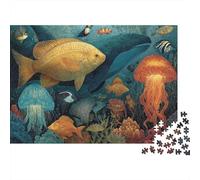 Jeu éducatif très intéressant sur la Vie Marine et Le Monde sous-Marin, avec Une Forme Unique et Pleine de Surprises, 300 pièces (40 x 28 cm)
