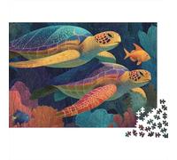 Jeu éducatif très intéressant sur la Vie Marine et Le Monde sous-Marin, avec Une Forme Unique et Pleine de Surprises, 500 pièces (52 x 38 cm)