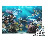 Jeu éducatif très intéressant sur la Vie Marine et Le Monde sous-Marin, avec Une Forme Unique et Pleine de Surprises, 300 pièces (40 x 28 cm)