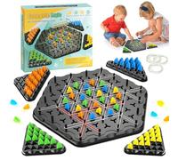 Jeu Elastique,Jeu De Triangle en Chaîne,Jeu d'échecs en Chaîne Triangulaire,Jeu De Tactique De Table,Jeu De Stratégie pour Enfant et Adultes, fête de Famille