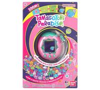 Bandai - Tamagotchi Paradise Terre - Animal Virtuel à élever - Tamagotchi avec molette de Zoom - Jouet Interactif en français - Modèle Terre Rose et Vert - Jouet Enfant 6 Ans et + - 43421