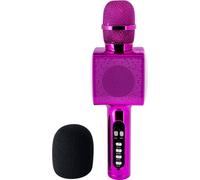 Bigben Interactive Microphone karaoké PARTYBTMIC2PK – Effets lumineux – Rose