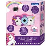 Lexibook, Licorne, Appareil Photo 4-en-1 pour Enfant avec Protection, Fonctions Photo, vidéo, MP3 et Jeux, 15 Cadres pour Personnaliser Vos Photos, Carte mémoire de 8 Go Incluse, DJ078UNI