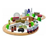Jeu en bois - Ensemble de train de la ville de Londres Multicolore G