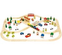 Jeu en bois - Ensemble de train de ville et de campagne Multicolore G