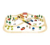 Jeu en bois - Ensemble de train de ville et de campagne Multicolore G