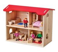 Jeu en bois - Maison de poupées complète Multicolore G
