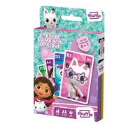 Shuffle - Gabby et la Maison Magique - 4 Jeux en 1-7 Familles, Paires, Action et Batailles - Jeu de Cartes Enfants & Famille - A partir de 4 Ans