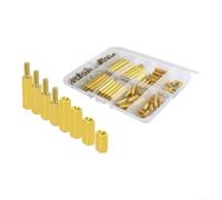 Jeu Entretoises Laiton Massif 2.5mm Résistant | 180 totales, et écrous assortis, pour idéal projets divers, filetage 2.5mm standard