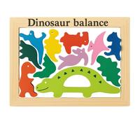 Jeu Équilibre Dinosaure à Balance en Bois 11 Pièces Coloré Jeu Éducatif Ludique pour Enfants
