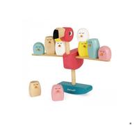 Janod Jeu d'équilibre en bois Zigolos Flamant Rose J08230 – Peinture à l'eau, dès 3 ans, Multicolore
