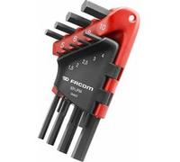 Facom 82H.JP9A 6 pans intérieurs Jeu de clés mâles coudées 1.5 mm, 2 mm, 2.5 mm, 3 mm, 4 mm, 5 mm, 6 mm, 8 mm, 10 mm 9 pièces
