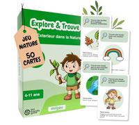 Jeu Explore & Trouve! Plein Air - jeu de carte d’exploration enfants, jeu éducatif, Chasse au trésor et découverte Nature, Activité extérieure jardin parc fôret de 4-11 ans, Montessori, Cadeau enfants