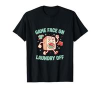 Jeu Face on Laundry Off Cartoon Laundry Day Design T-Shirt