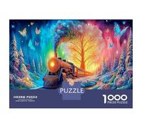 Jeu Familial Amusant Et Stimulant 1000 Pièces Cosmic Winter Train - Papier Recyclé Seasons Clover pour Adultes & Enfants De 12 Ans & Geniale Idée De Cadeau 70x50cm/1000pcs
