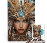 Jeu Familial Anti-Stress Défi Difficile Belle Princesse Indienne Puzzles de 1000 pièces pour Adolescents 26x38cm Idées Cadeaux Convient aux 14 Ans et Plus