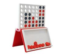 Jeu familial gagné - 4 en une rangée - Pliable et interactif - Pour enfants - Pour hommes, filles, adolescents, mari, femme, fils, fille, famille