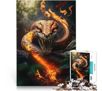Jeu Familial pour et Portrait d'un Serpent en colère Puzzle 1000 pièces pour Adultes 38x52cm Offrir en Cadeau à Toute la Famille pour Les 14 Ans et Plus