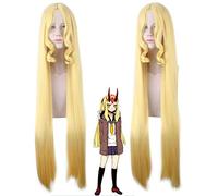 Jeu FGO Fate Grand Order Cosplay perruques Ibaraki Douji Perruque 100cm jaune Cheveux Synthétiques Halloween Cosplay Ibaraki perruque + bonnet de perruque Fate Grand Order WIG PL-232