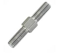 jeu fileté Goujon de filetage à Double extrémité, pas de 5mm de diamètre, 0.8mm, filetage métrique M5, vis gauche et droite serrées et réglables, boulons vis trapézoïdale (Size : M5 x 90mm-1pcs)