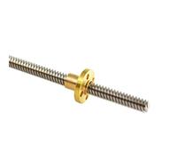 jeu fileté Tige de vis à plomb T8 avec écrou en laiton, pas de 2mm, 8mm, 100mm, 200mm, 500mm, 850mm, 100mm, 1200mm, vis trapézoïdales, pièce d'imprimante 3D vis trapézoïdale (Size : 1200MM)