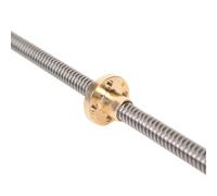 jeu fileté Tige filetée en acier inoxydable de 8mm avec écrou en laiton TR8x1 TR8x2 TR8x4 TR8x8 tige trapézoïdale pas de 1mm 2mm vis mère T8 vis trapézoïdale (Color : 250mm, Size : Pitch 2mm Lead 8m