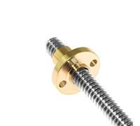 jeu fileté Vis à filetage trapézoïdal de 12mm Tr12x2 Tr12x3 304 en acier inoxydable, tige de vis entièrement filetée T12, vis mère avec écrou en laiton vis trapézoïdale (Color : Pitch 3mm Lead 3mm,