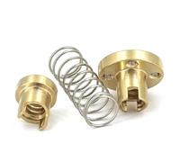 jeu fileté Vis à plomb T8, écrou Anti-jeu, tige filetée de 8mm de diamètre, écrou à flanc en laiton, écrou silencieux à ressort, élimination des écarts vis trapézoïdale (Size : Pitch 1mm lead 1mm)