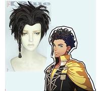 Jeu Fire Emblem: ThreeHouses Claude von Regan perruque Cosplay fantaisie bataille garçons Cosplay perruque courte noire + casquette de perruque gratuite