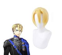 Jeu Fire Emblem ThreeHouses Cosplay perruques Dimitri le protecteur Cosplay perruque résistant à la chaleur synthétique perruque Anime jaune cheveux chaud