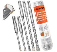 Jeu forets SDS Plus BAUBECK 5 pcs Ø5-10 x 160 mm - Forets béton, pierre, acier 40CR, perceuse percussion, jeu précis et robuste