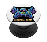 Jeu GG Neon Phoenix Gamer sur Graphique PopSockets PopGrip Adhésif