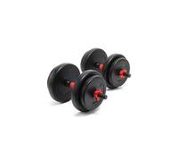 Jeu haltères 15 kg plaques de poids fonte entrainement musculation poids 16_0000844