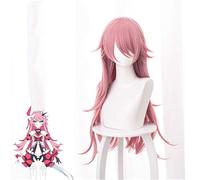Jeu Honkai Impact 3 Cosplay Liliya Olenyeva rose longs bouclés résistant à la chaleur cheveux synthétiques Halloween Anime Costume perruques KU397
