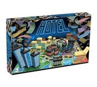Jeu hotel nouvelle version fr - plateau avec batiments 3d - strategie - famille enfant 8 ans - set jouet classique et carte