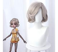 Jeu identité V danseuse Margaretha Zelle perruque Cosplay Costume lumière café couleur Curl court résistant à la chaleur Fiber cheveux perruques 476EA