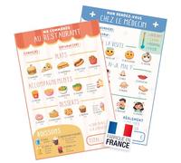 Jeu Imitation Enfant Docteur & Restaurant - Carnet Consultation et Commande - Activité Éducative sans Écran - Idée Cadeau Fille Garçon - Fabriqué en France - Original Corner